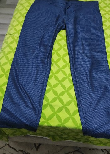Erkek Mavi Pilili Spor Pantolon