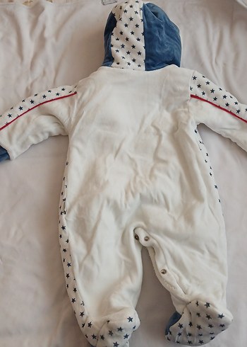 Renkli Nakışlı Beyaz Bebek Tulumu - Görsel 2