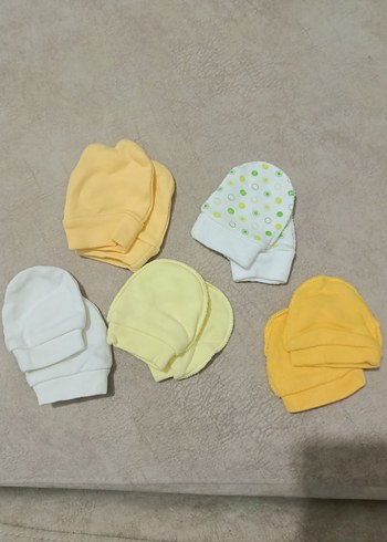 yenidogan bebek İçin Pamuk Örme Eldiven 5 cift - Görsel 3