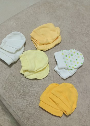 yenidogan bebek İçin Pamuk Örme Eldiven 5 cift - Görsel 2