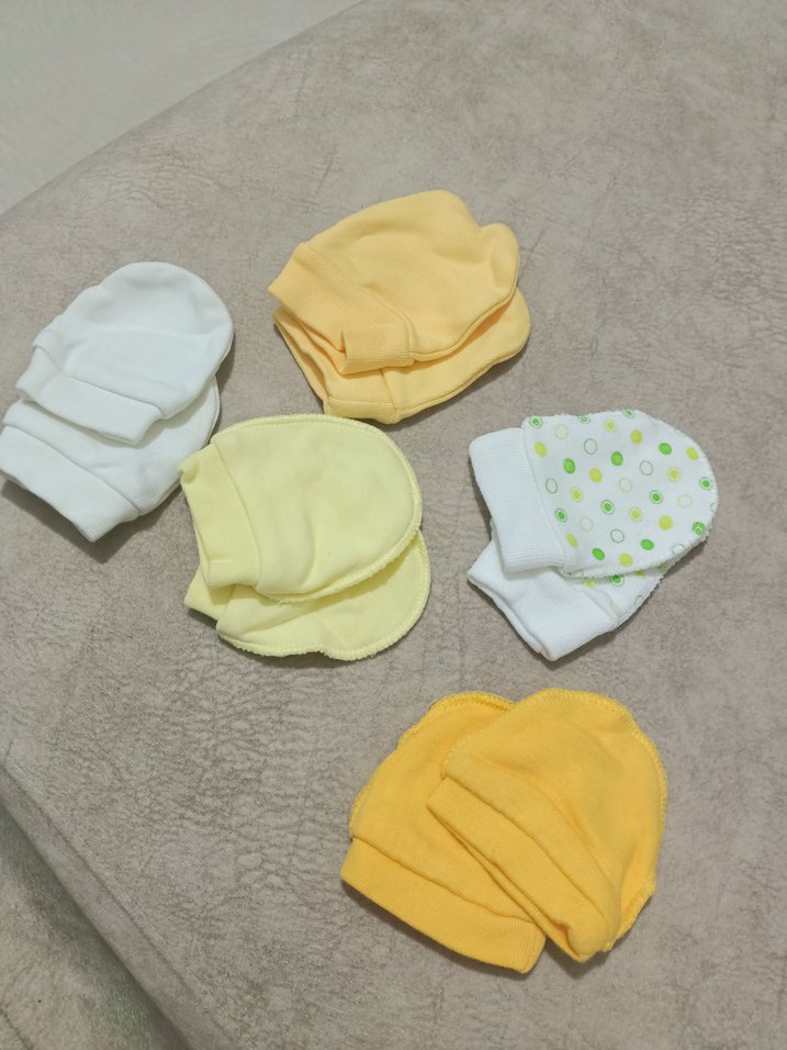 yenidogan bebek İçin Pamuk Örme Eldiven 5 cift - Görsel 2