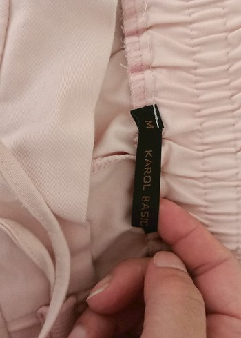 Kadın Pembe Pamuk Rahat Kesim Pantolon - Görsel 4