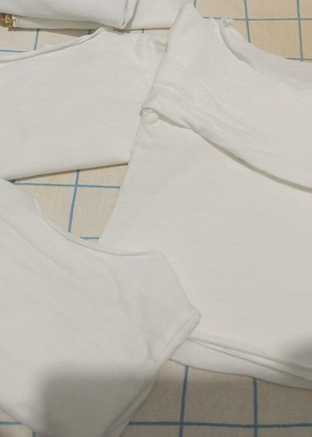 Beyaz Keten yenidogan atleti , uzun kol içlik . 3 adet fiyatıdır - Görsel 4