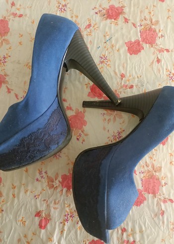 Mavi Platform Topuklu Kadın Stiletto - Görsel 3