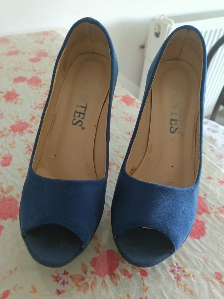 Mavi Platform Topuklu Kadın Stiletto - Görsel 4