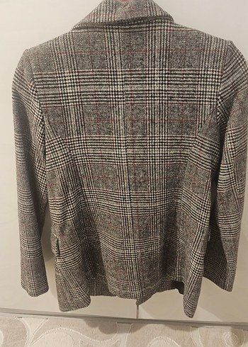 Düğmeli Gri Kadın Blazer Ceket - Görsel 2