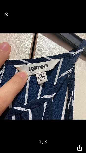 Koton Koton Çizgili şık tulum