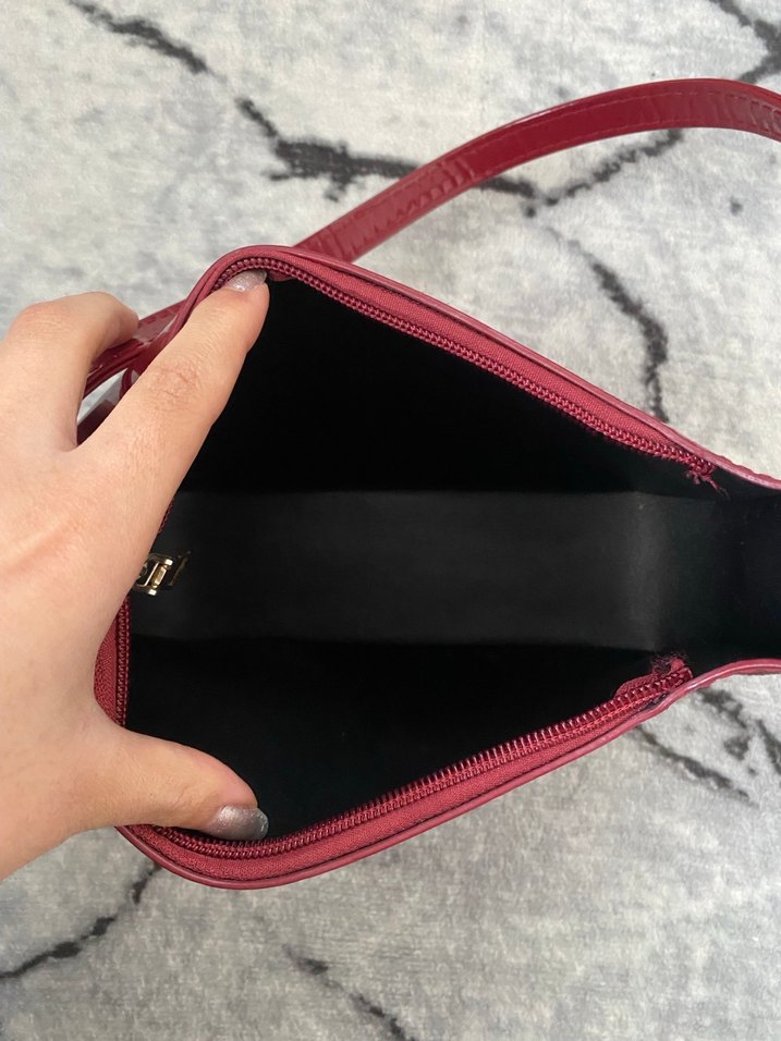 Parlak Kırmızı/Bordo Kadın Çanta - Görsel 5