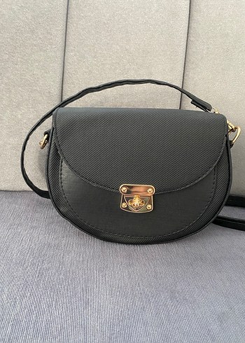 Gri Yılan Desenli Tokalı Kadın Çanta - Görsel 3