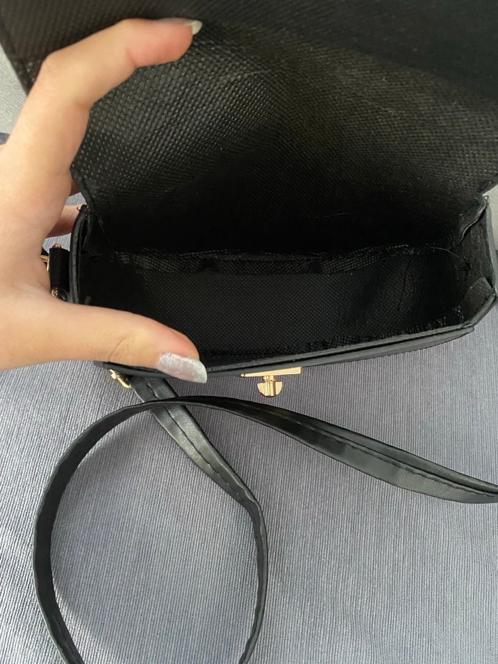 Gri Yılan Desenli Tokalı Kadın Çanta - Görsel 4