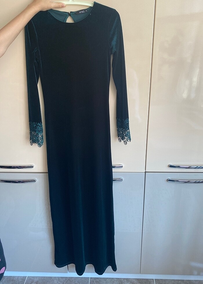 Kadife elbise - Görsel 3