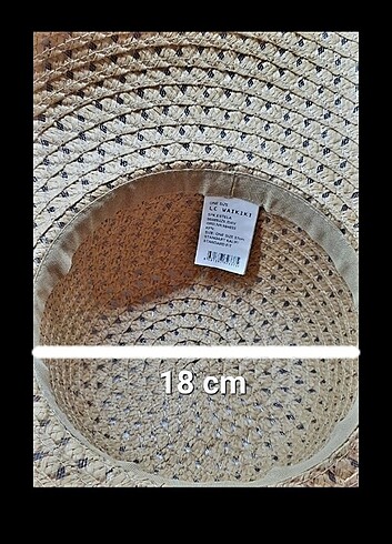  Beden camel Renk LCW ACCESSORIES Kadın Hasır Koyu Bej Fötr Şapka