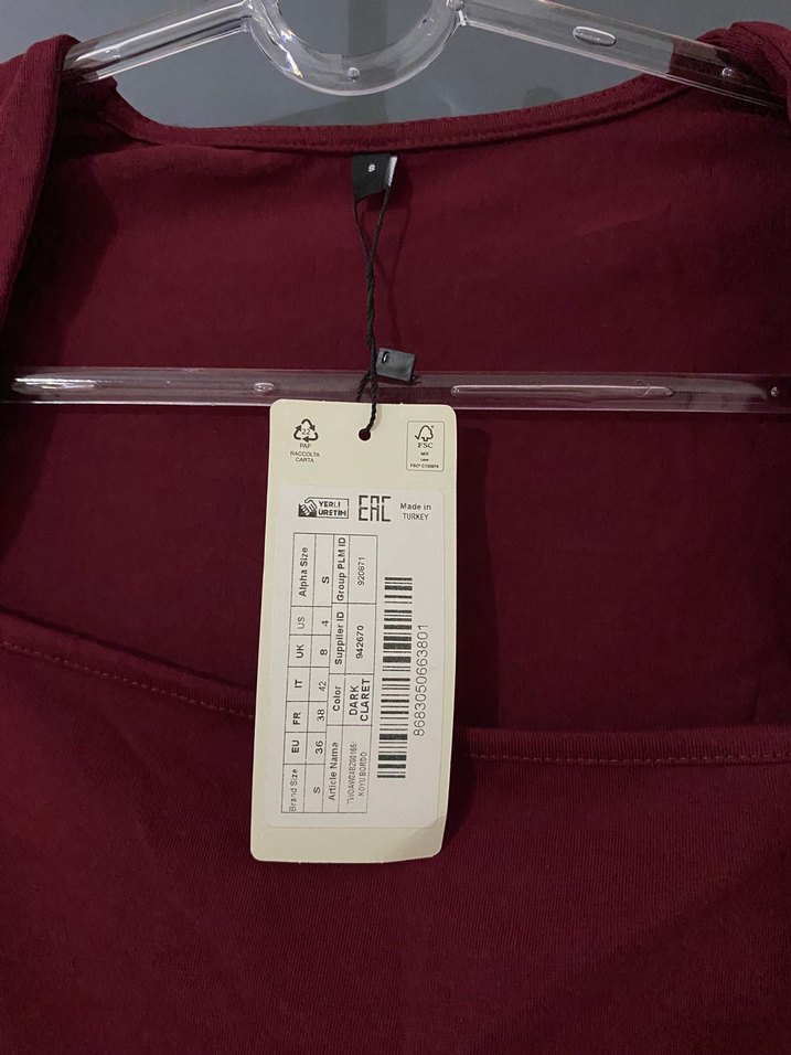 Bordo V Yakalı Kadın Bluz - Görsel 3