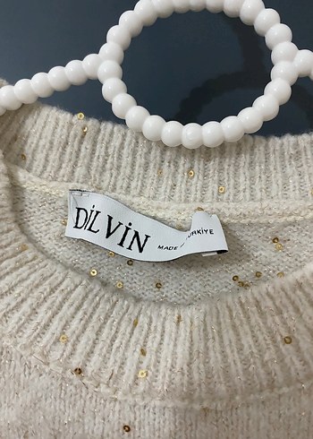 Kadın Beyaz Kısa Kollu Triko Kazak - Görsel 3