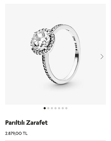 Beden gri Renk Orijinal Pandora yüzük
