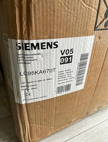  Beden Siemens duvar tipi davlumbaz
