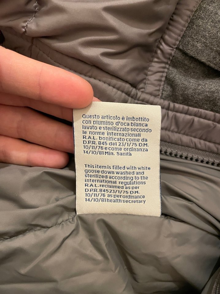 Orijinal Moncler Yün Detaylı (Mixed Media) Gri Erkek Mont - Görsel 5