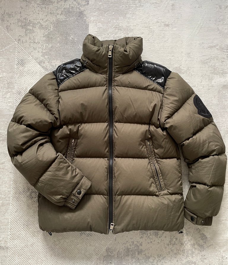 Moncler Vintage Maya Haki & Glossy Black Erkek Mont - Görsel 2