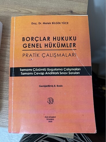 Borçlar Hukuku Genel Hükümler Melek Bilgin Yüce