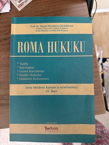 Roma Hukuku Özcan Karadeniz Çelebican