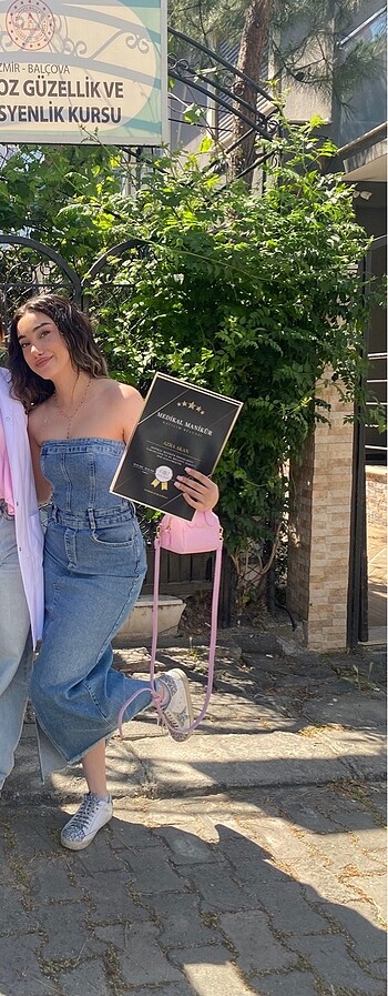 Denim elbise