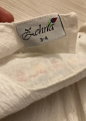 Nakışlı Detaylı Şile Bezi Elbise - Görsel 3