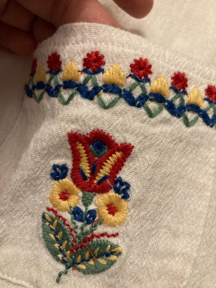 Nakışlı Detaylı Şile Bezi Elbise - Görsel 2