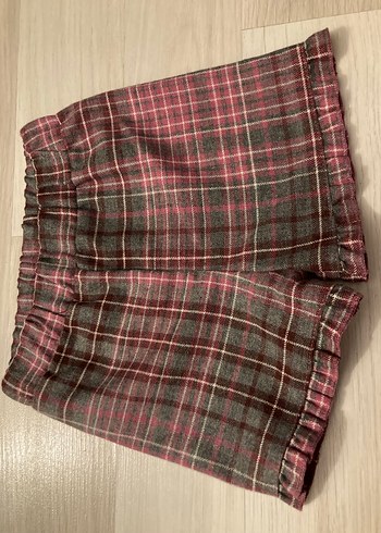 Kız Çocuk Keten ve Pamuklu Fırfırlı Şort - Görsel 2