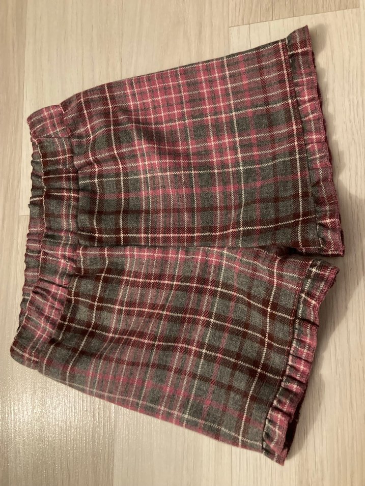 Kız Çocuk Keten ve Pamuklu Fırfırlı Şort - Görsel 2