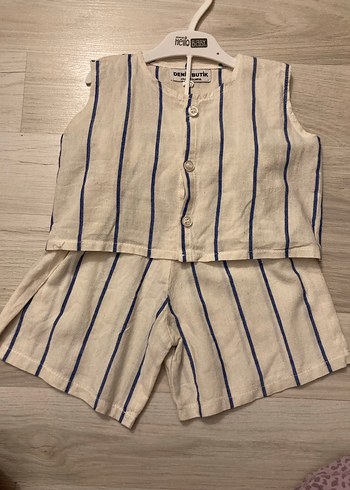 Şile Bezi Çizgili İkili Takım - Görsel 2