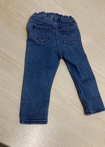 H&M Düğmeli Mavi Kot Pantolon - Görsel 3