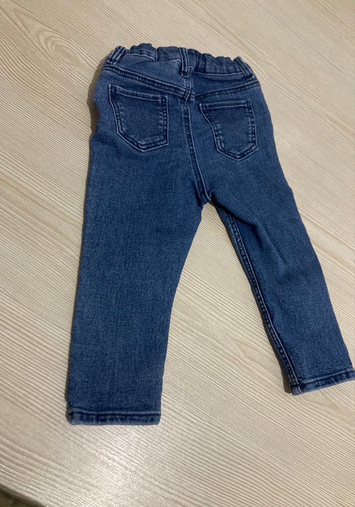 H&M Düğmeli Mavi Kot Pantolon - Görsel 3