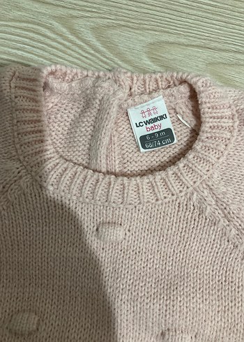 Kız Çocuk Pembe Triko Kazak - Görsel 2