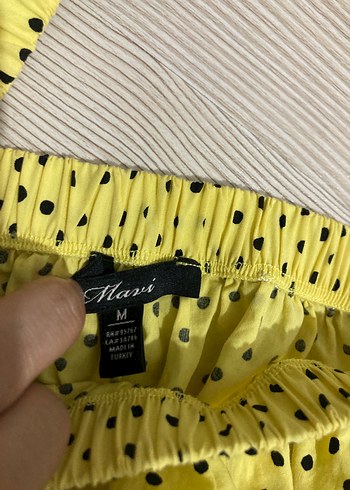 Sarı Puantiyeli Mini Bluz - Görsel 3