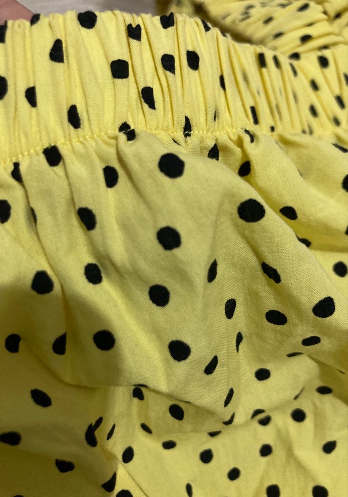 Sarı Puantiyeli Mini Bluz - Görsel 4