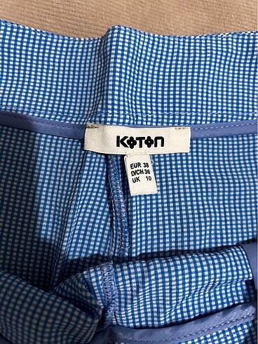 38 Beden Koton 38 beden kareli şort