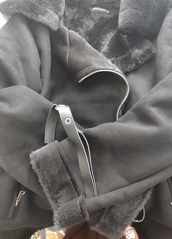 38 beden süet içi kürklü mont - Görsel 2