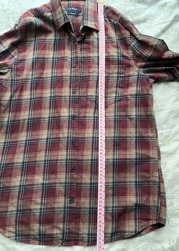 Bordo Pamuklu Erkek Salaş Gömlek - Görsel 5