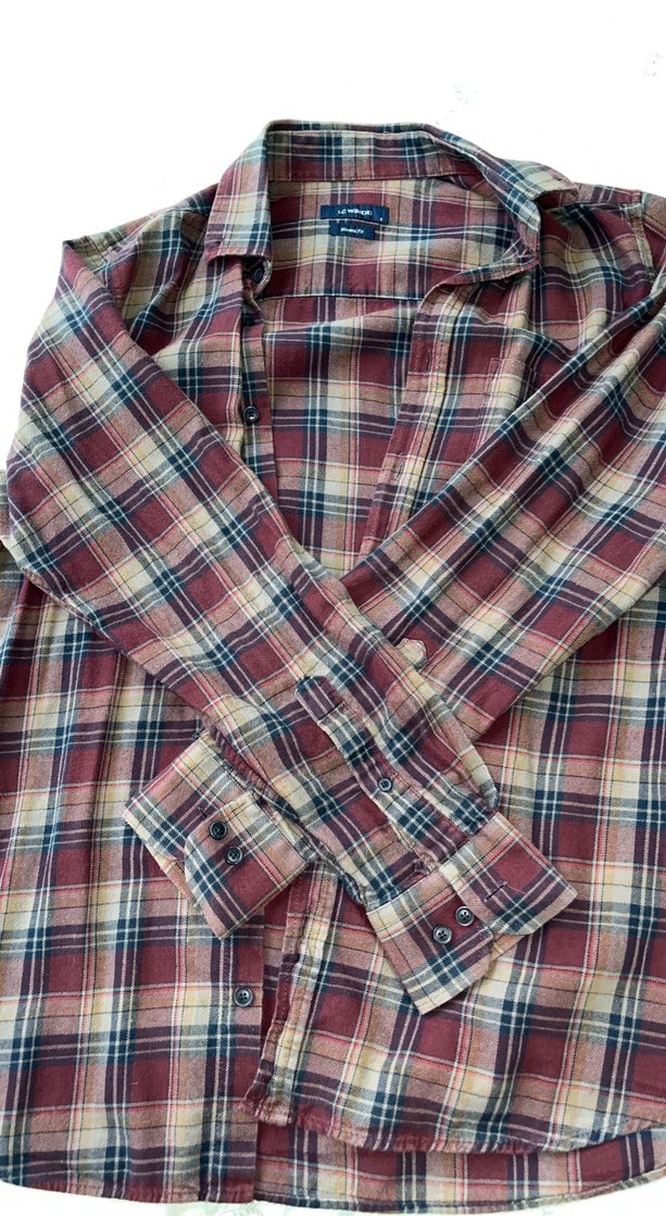 Bordo Pamuklu Erkek Salaş Gömlek - Görsel 2