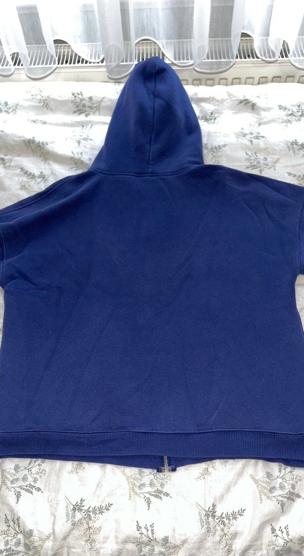 Kadın Lacivert Fermuarlı Kapüşonlu Sweatshirt - Görsel 3