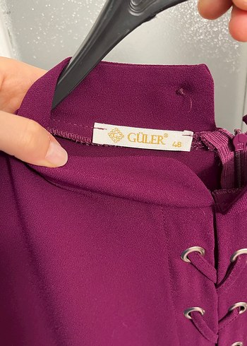 Bordo Uzun Kollu Düğmeli Kadın Tunik - Görsel 4