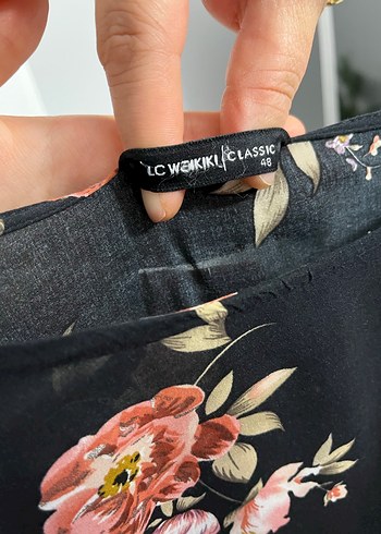 Çiçek Desenli Uzun Kollu Kadın Bluz - Görsel 4