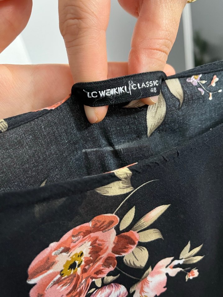 Çiçek Desenli Uzun Kollu Kadın Bluz - Görsel 4