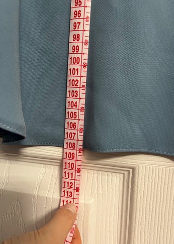 Püsküllü Uzun Mavi Kadın Tunik - Görsel 3