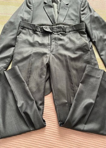 Gri Modern Klasik Erkek Takım Elbise - Görsel 6