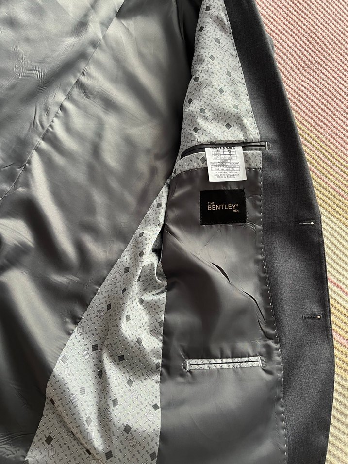 Gri Modern Klasik Erkek Takım Elbise - Görsel 3