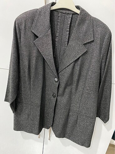 Diğer Simli gri renk blazer ceket