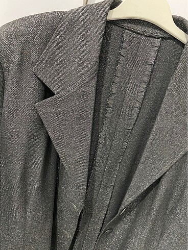universal Beden Simli gri renk blazer ceket