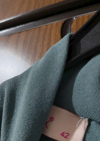 Uzun Kollu Gri Drapeli Kadın Elbise tulum - Görsel 4