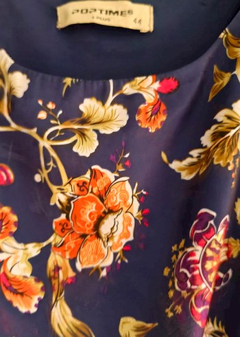 Uzun Desenli Bohem V Yaka Elbise - Görsel 6